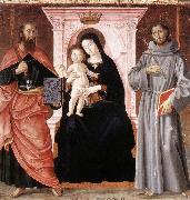 ANTONIAZZO ROMANO Madonna Enthroned with the Infant Christ and Saints jj Spain oil painting artist